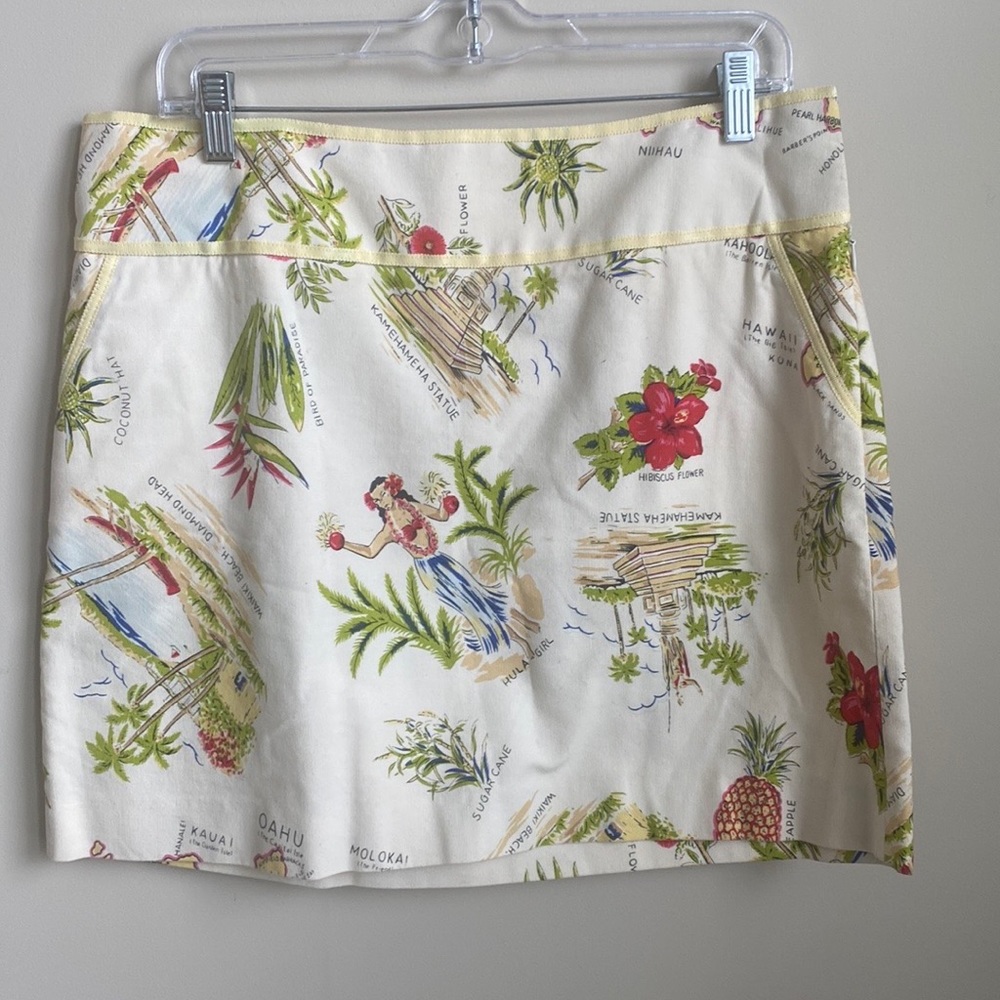 J. Crew Hawaiian Novelty  Mini Skirt 12